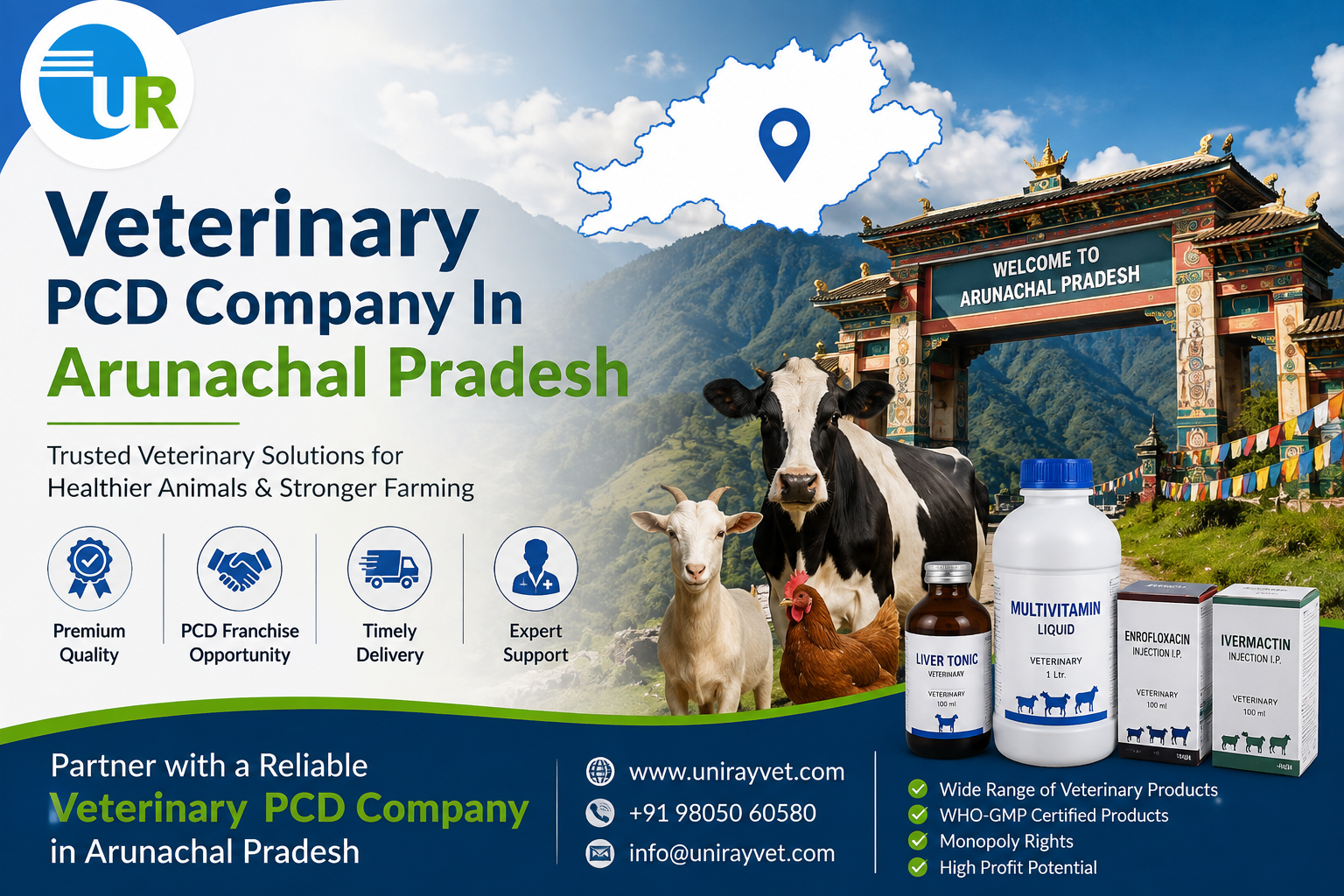 Veterinary PCD Company In Arunachal Pradesh - Uniray Lifesciences