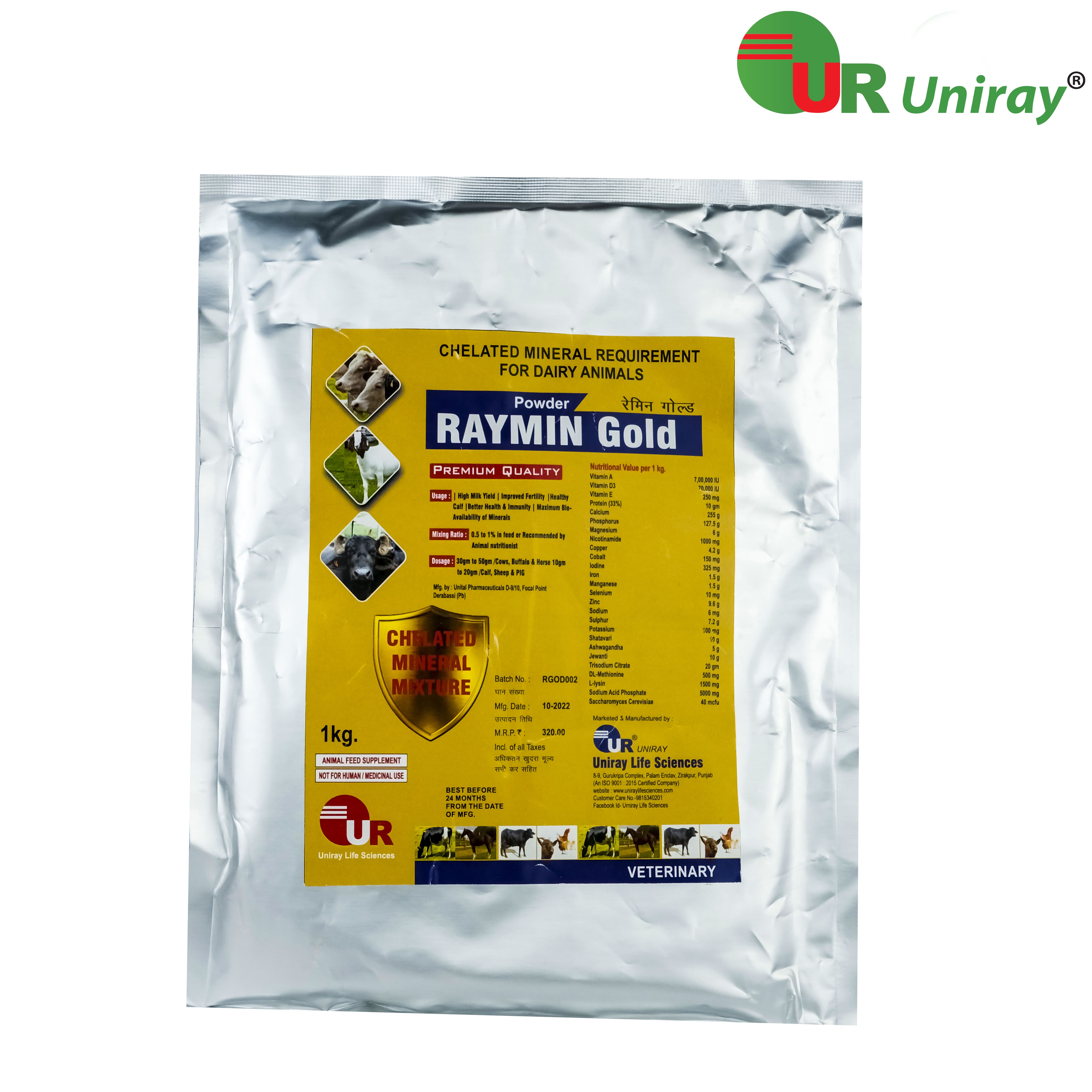 Veterinary Feed Supplements For High Milk Yield (RAYMIN GOLD POWDER)